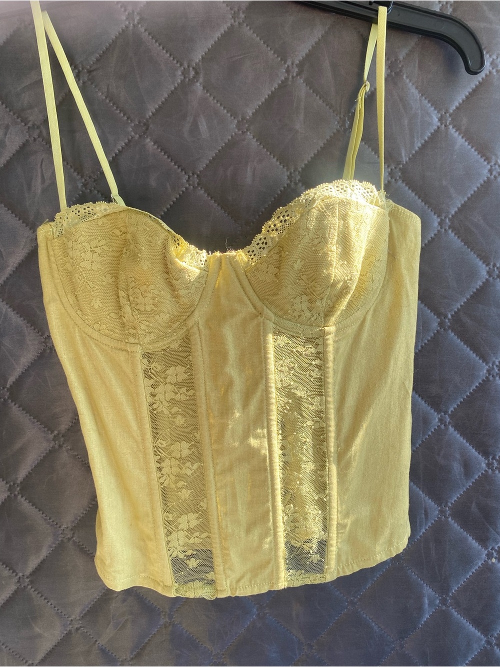 Edikted Avena Linen Look Lacey Corset